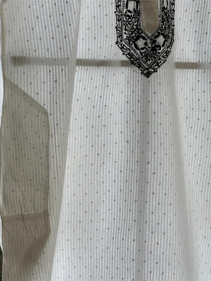 Monochrome Cotton Chikankari Men's Kurta