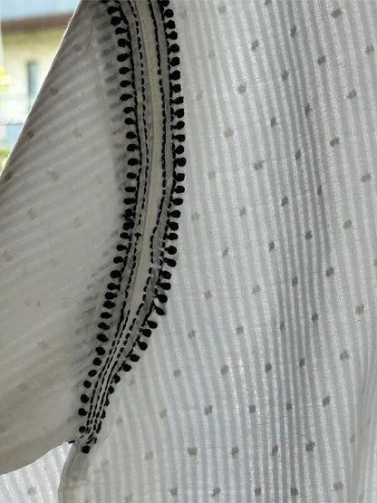 Monochrome Cotton Chikankari Men's Kurta