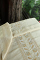 Natural Beige Moonga Silk Chikankari Men’s Kurta Fabric