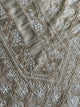 Natural Beige Tussar Silk All Over Front Chikankari Men’s Kurta Fabric