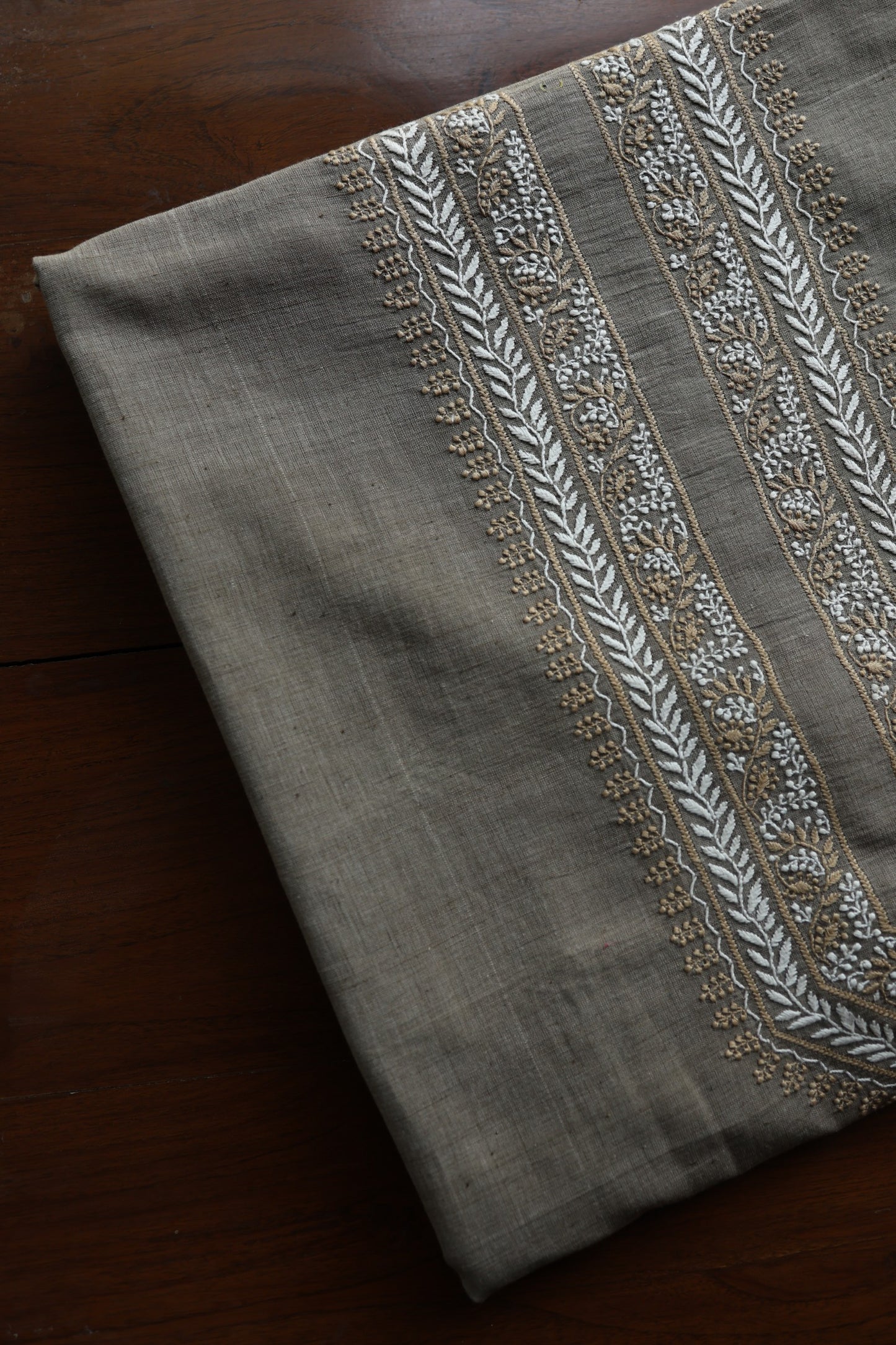 Natural Grey Malkha Handspun Khadi Kurtas Unisex Fabric