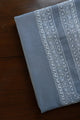 Natural Grey Mulmul Chikankari Unstitched Men's Kurtas Fabric