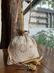 Natural Shade Raw Silk Chikankari Polti Bag