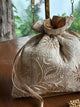 Natural Tussar Silk Chikankari Ari & Kasab Work Potli Bag