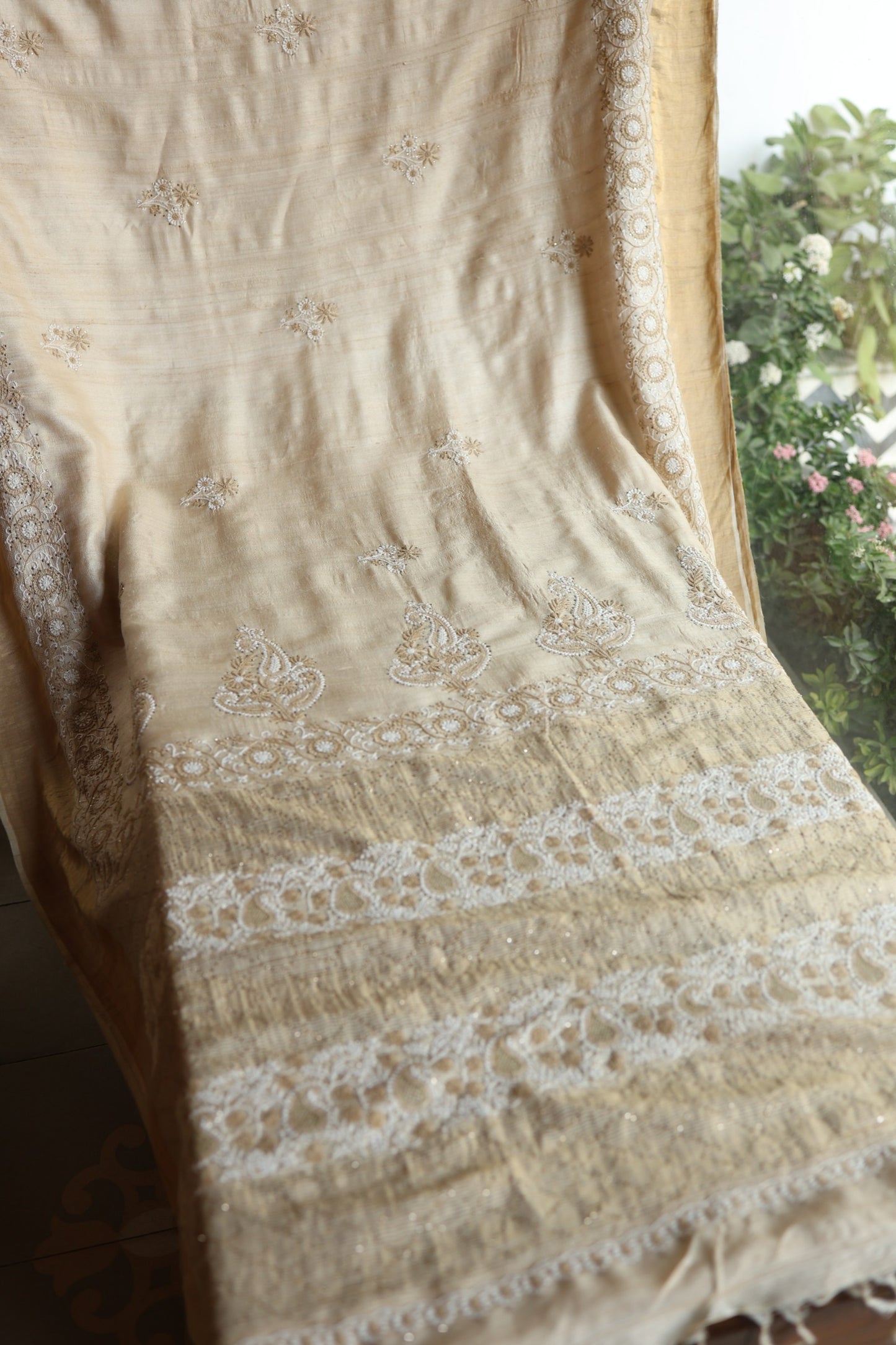 Basak Natural Tussar Silk Saree