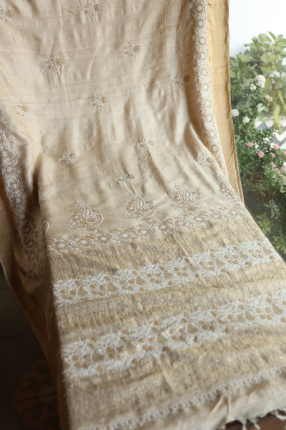 Basak Natural Tussar Silk Saree