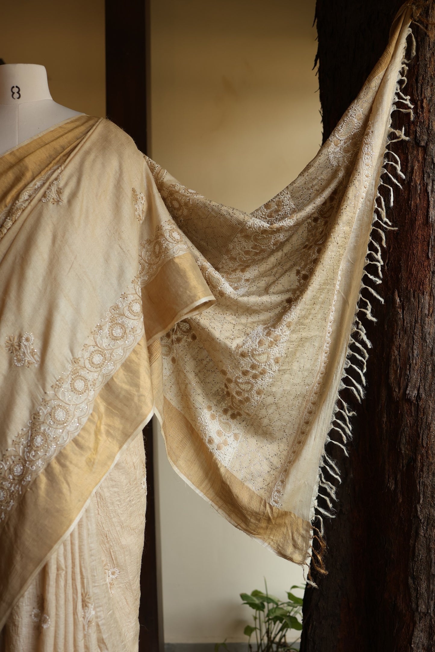 Basak Natural Tussar Silk Saree