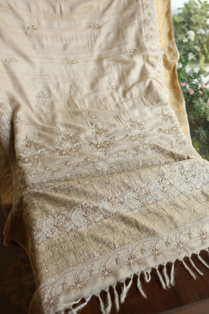 Natural Tussar Silk Shade | Basak Saree