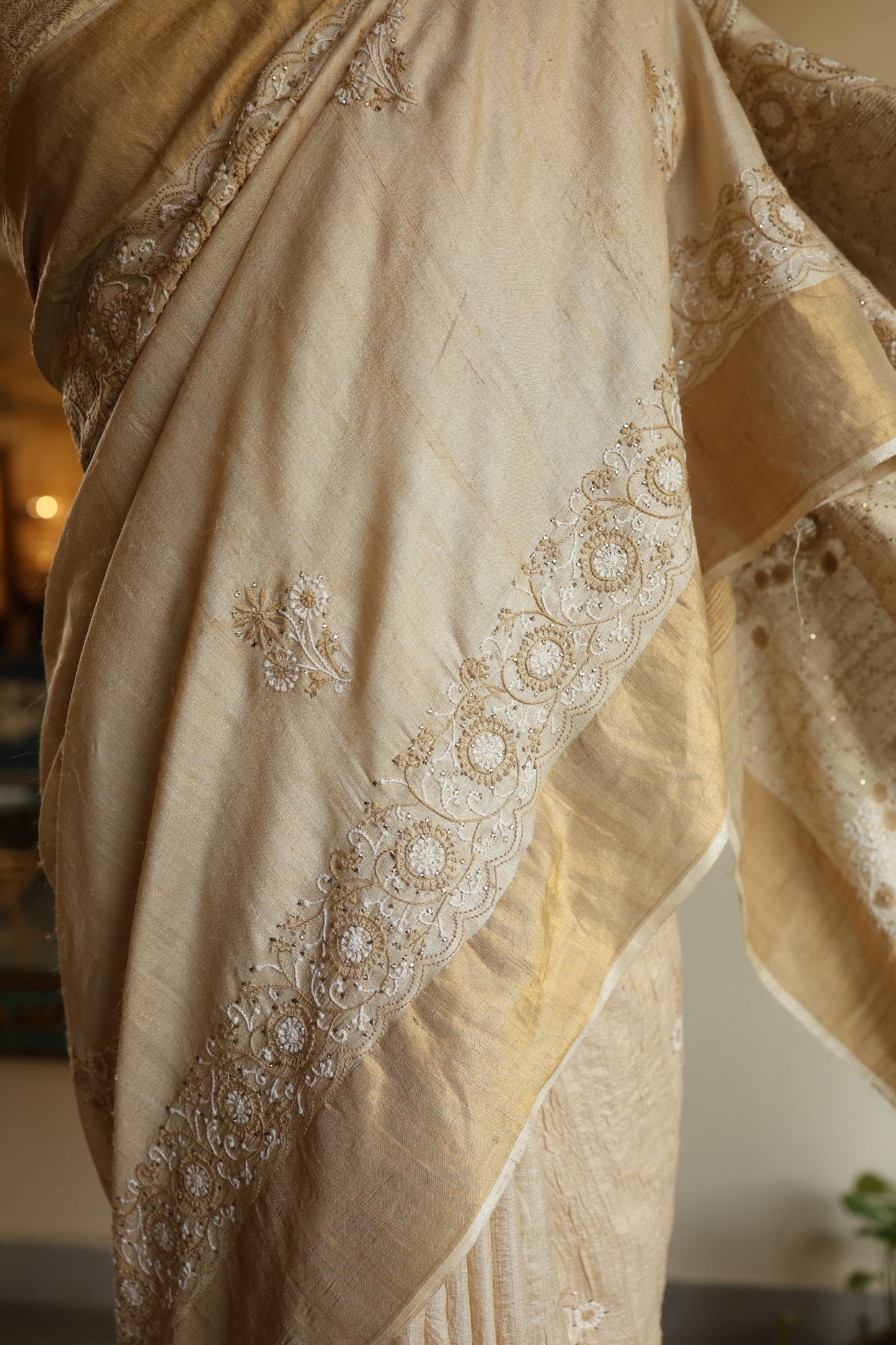 Basak Natural Tussar Silk Saree