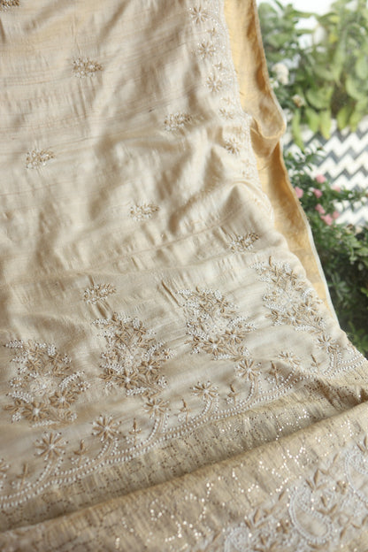 Natural Tussar Silk Shade | Basak Saree