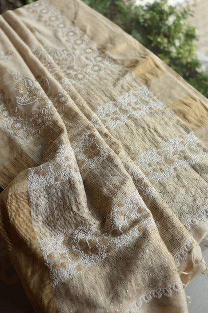 Basak Natural Tussar Silk Saree