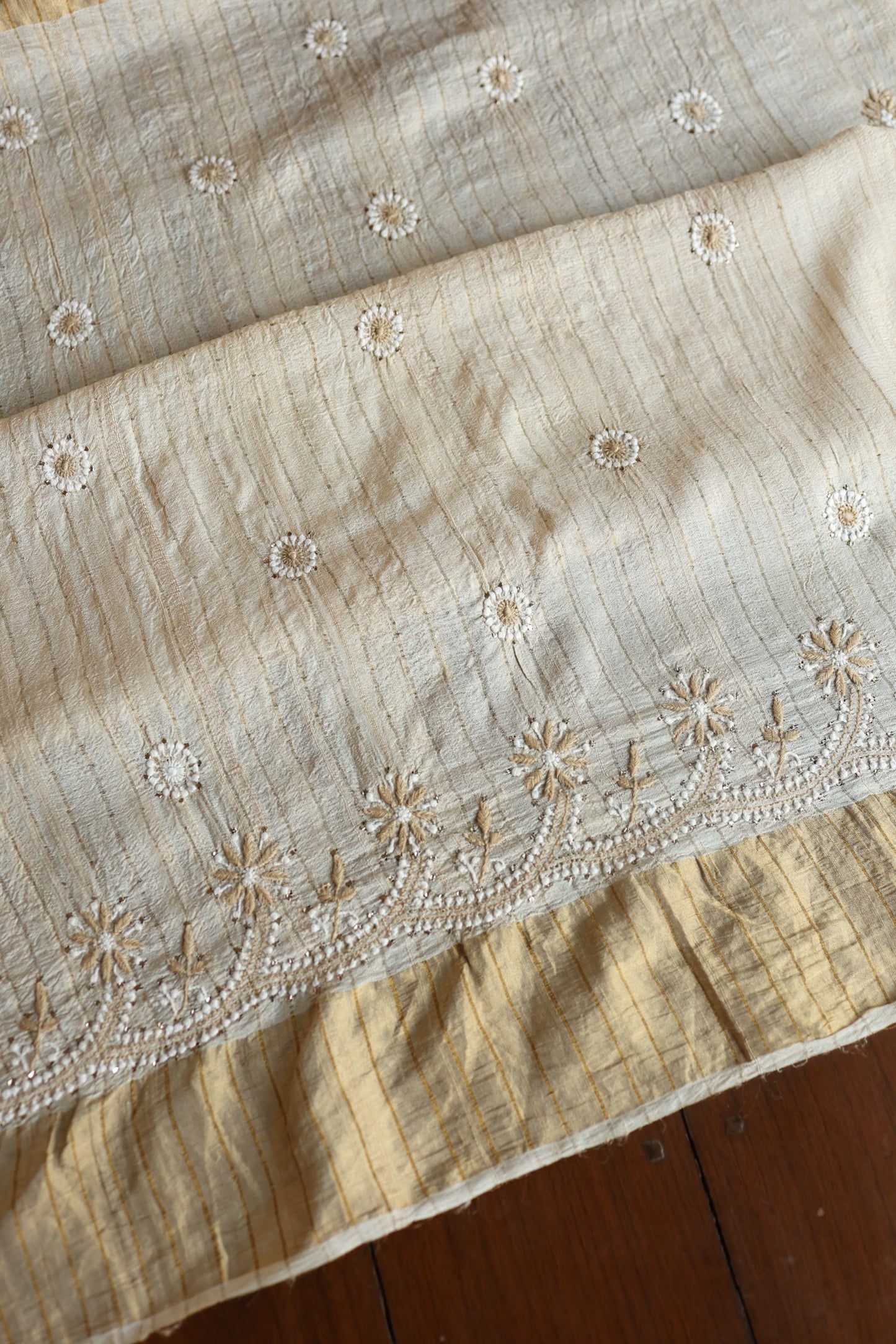 Natural Tussar Silk Shade | Basak Saree