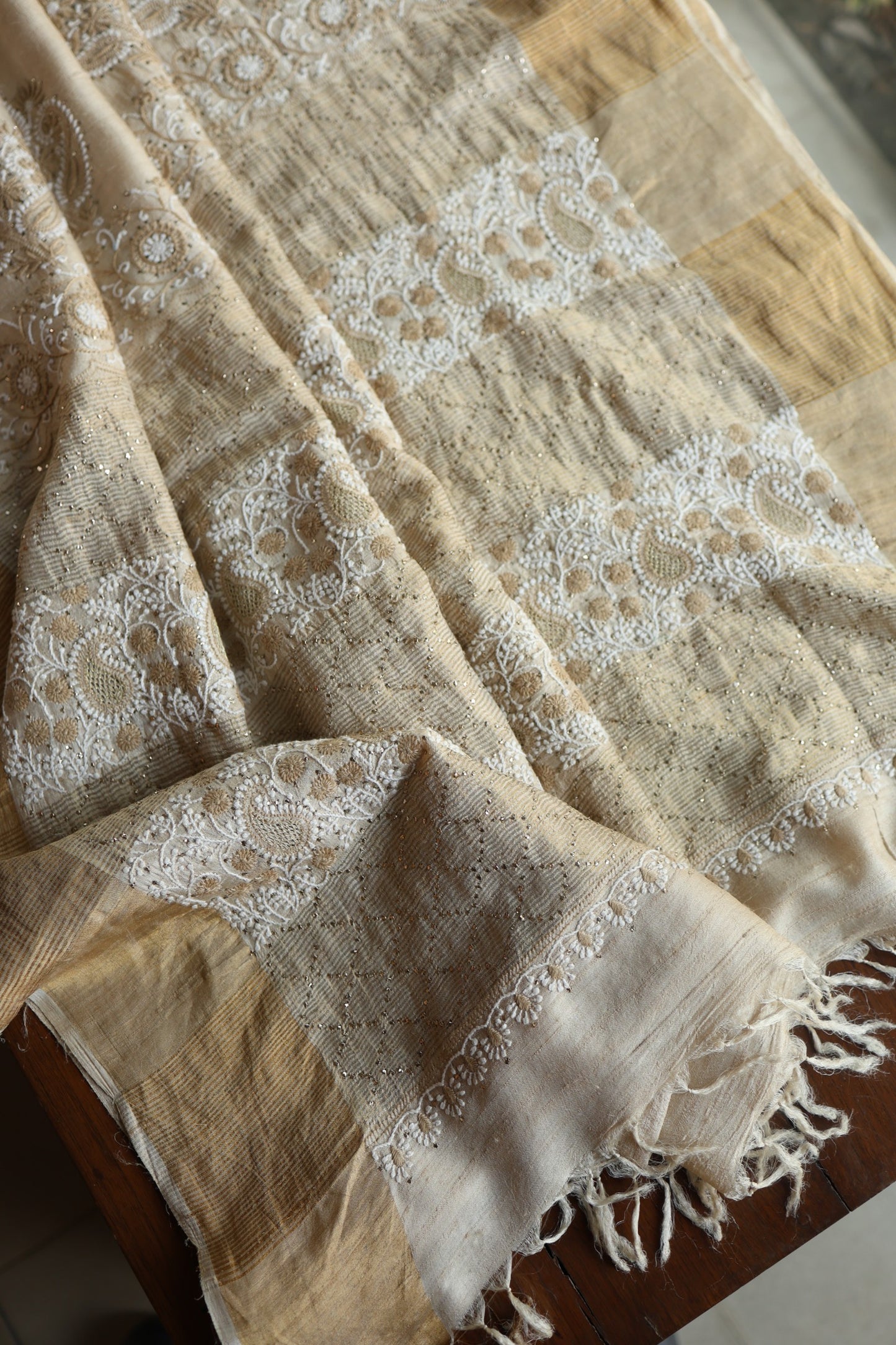 Basak Natural Tussar Silk Saree