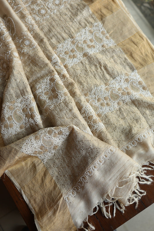 Basak Natural Tussar Silk Saree