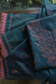 Navy Blue Shade Kota Chikankari Unstitched Fabrics