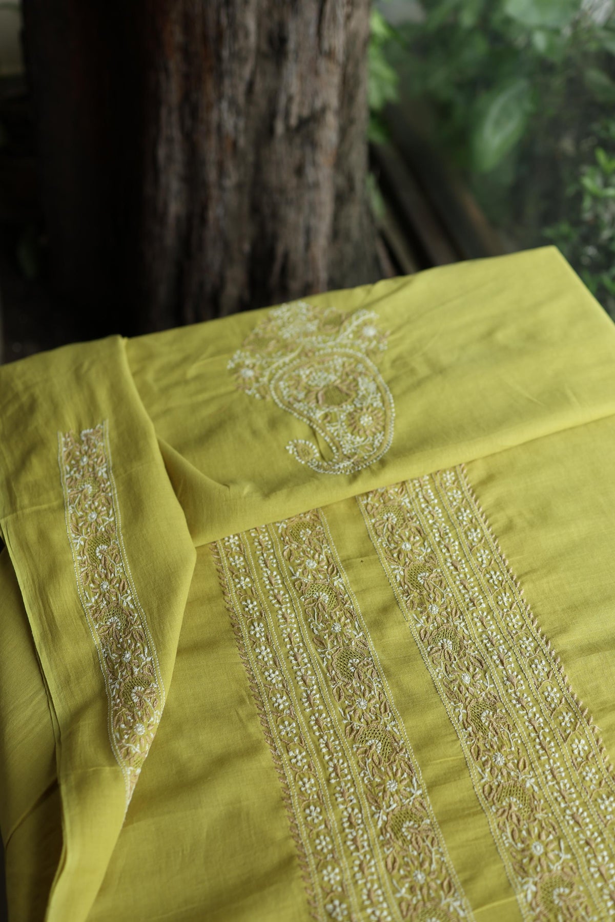 Neon Shade Unisex Chikankari Bengal Muslin Kurta