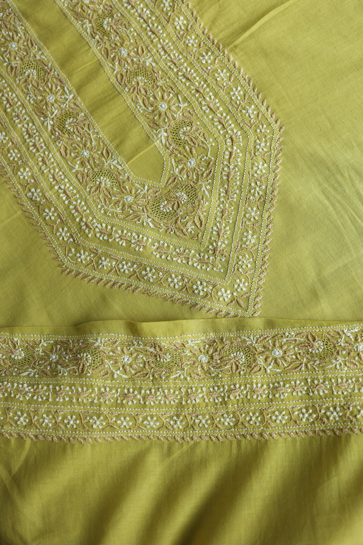 Neon Shade Unisex Chikankari Bengal Muslin Kurta
