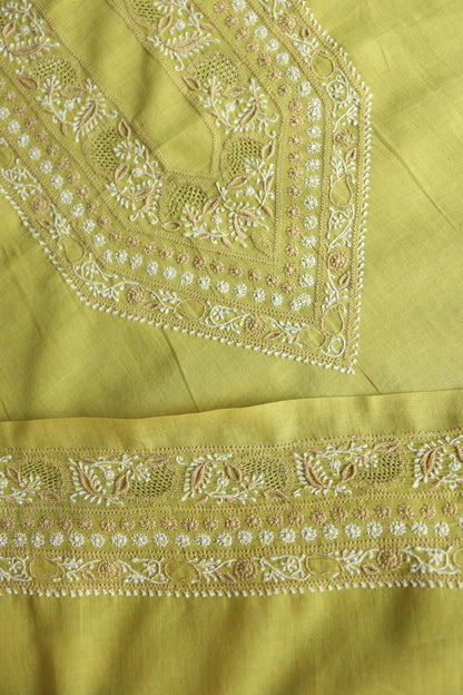 Neon Shade Unisex Chikankari Bengal Muslin Kurta