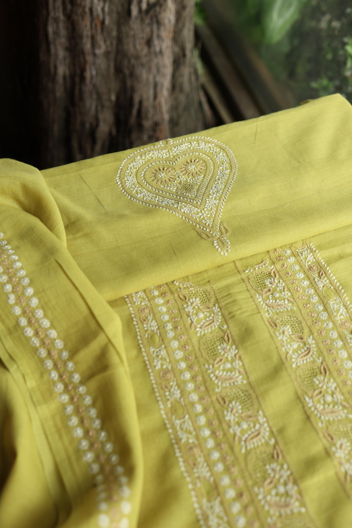 Neon Shade Unisex Chikankari Bengal Muslin Kurta