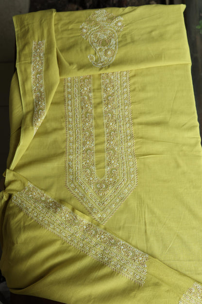 Neon Shade Unisex Chikankari Bengal Muslin Kurta