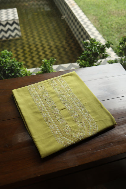Neon Shade Unisex Chikankari Bengal Muslin Kurta