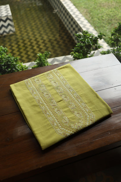Neon Shade Unisex Chikankari Bengal Muslin Kurta