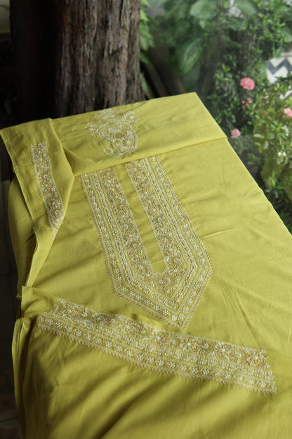 Neon Shade Unisex Chikankari Bengal Muslin Kurta