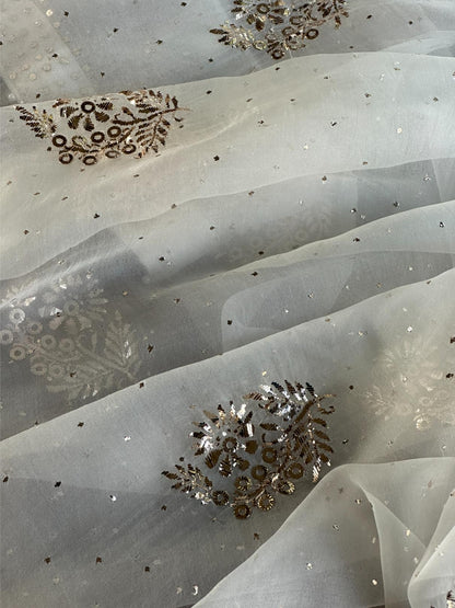 Noor Organza Mukaish Badla Floral Dupatta
