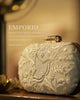 Off White Shade Chikankari With Ari Work Sling Clutch