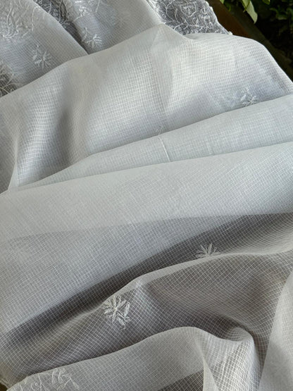 Off-White Kota Tepchi Dupatta with Crocia Lace