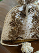 Off White & Gold Raw Silk Zardosi Polti Bags