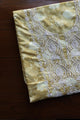 Olive Green Floral Cotton Kurta Fabric with Chikankari & Sequin Work