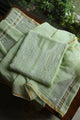 Olive Green Shade Mal Cotton Fine Chikankari Unstitched Fabric