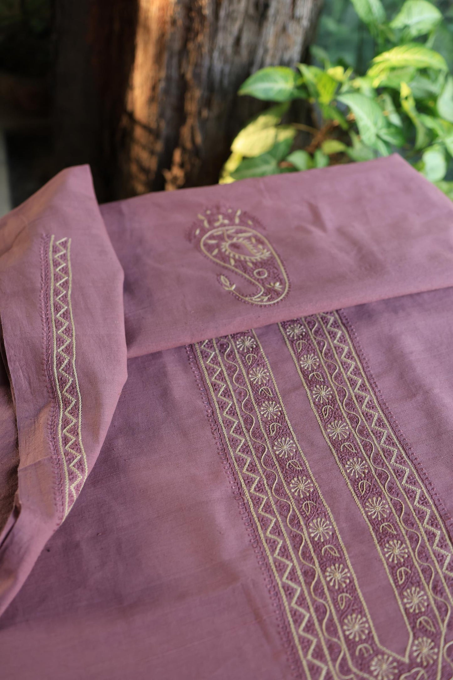 Onion Pink Malkha Handspun Khadi Kurtas Unisex Fabric