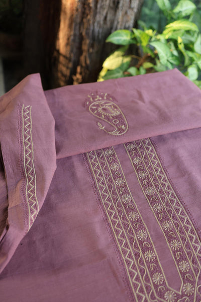 Onion Pink Malkha Handspun Khadi Kurtas Unisex Fabric