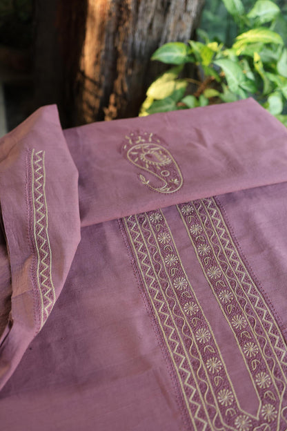 Onion Pink Malkha Handspun Khadi Kurtas Unisex Fabric