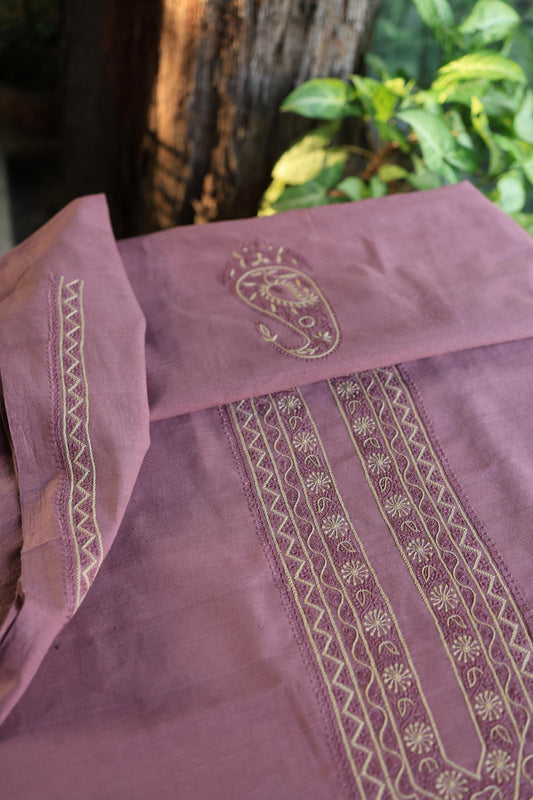 Onion Pink Malkha Handspun Khadi Kurtas Unisex Fabric