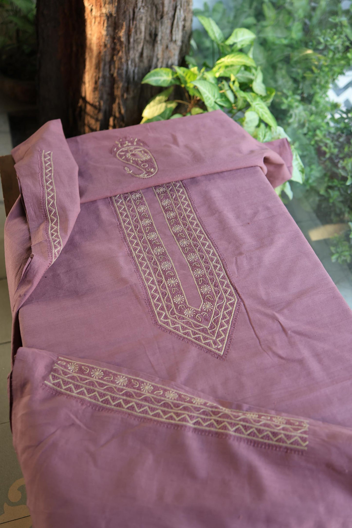Onion Pink Malkha Handspun Khadi Kurtas Unisex Fabric