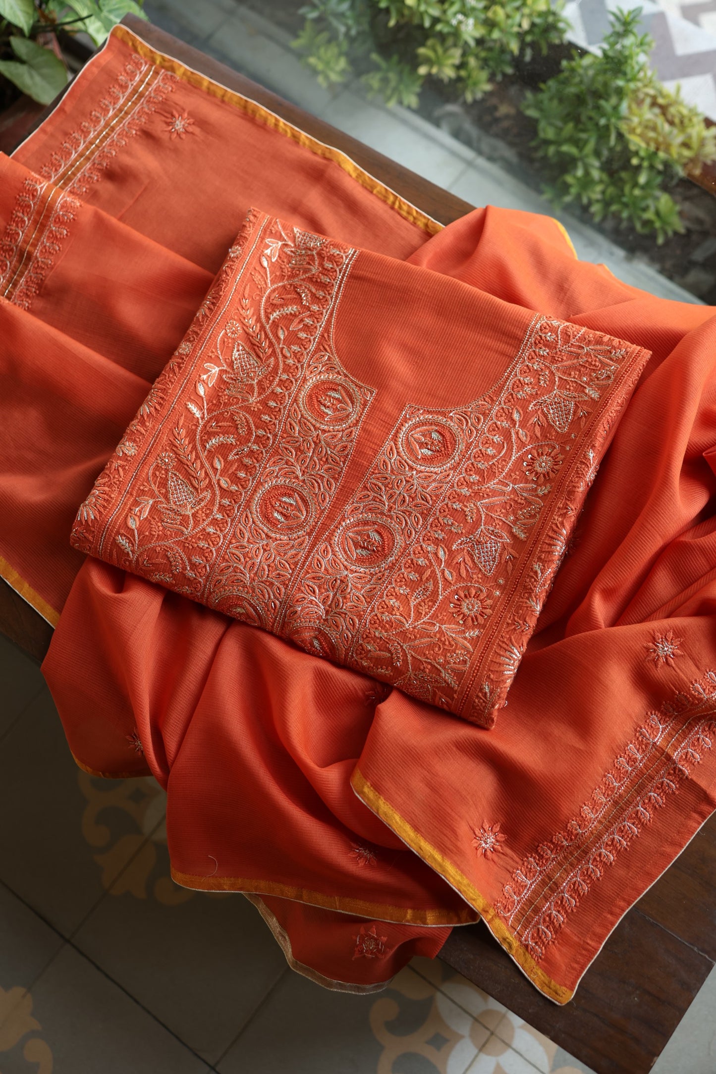 Orange Shade Rasm Maheshwari Highlights Fabrics