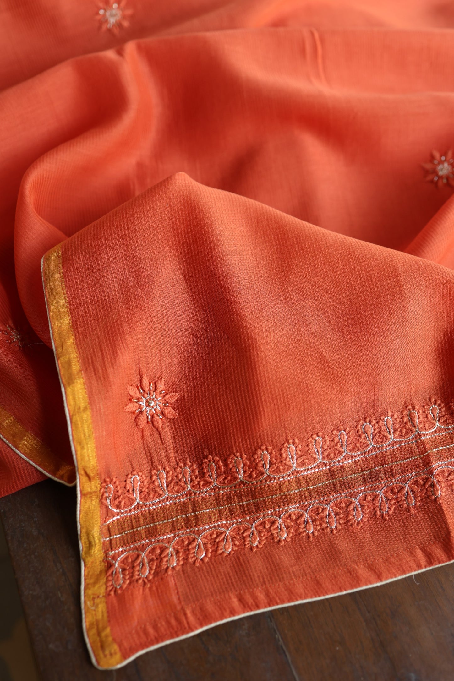 Orange Shade Rasm Maheshwari Highlights Fabrics