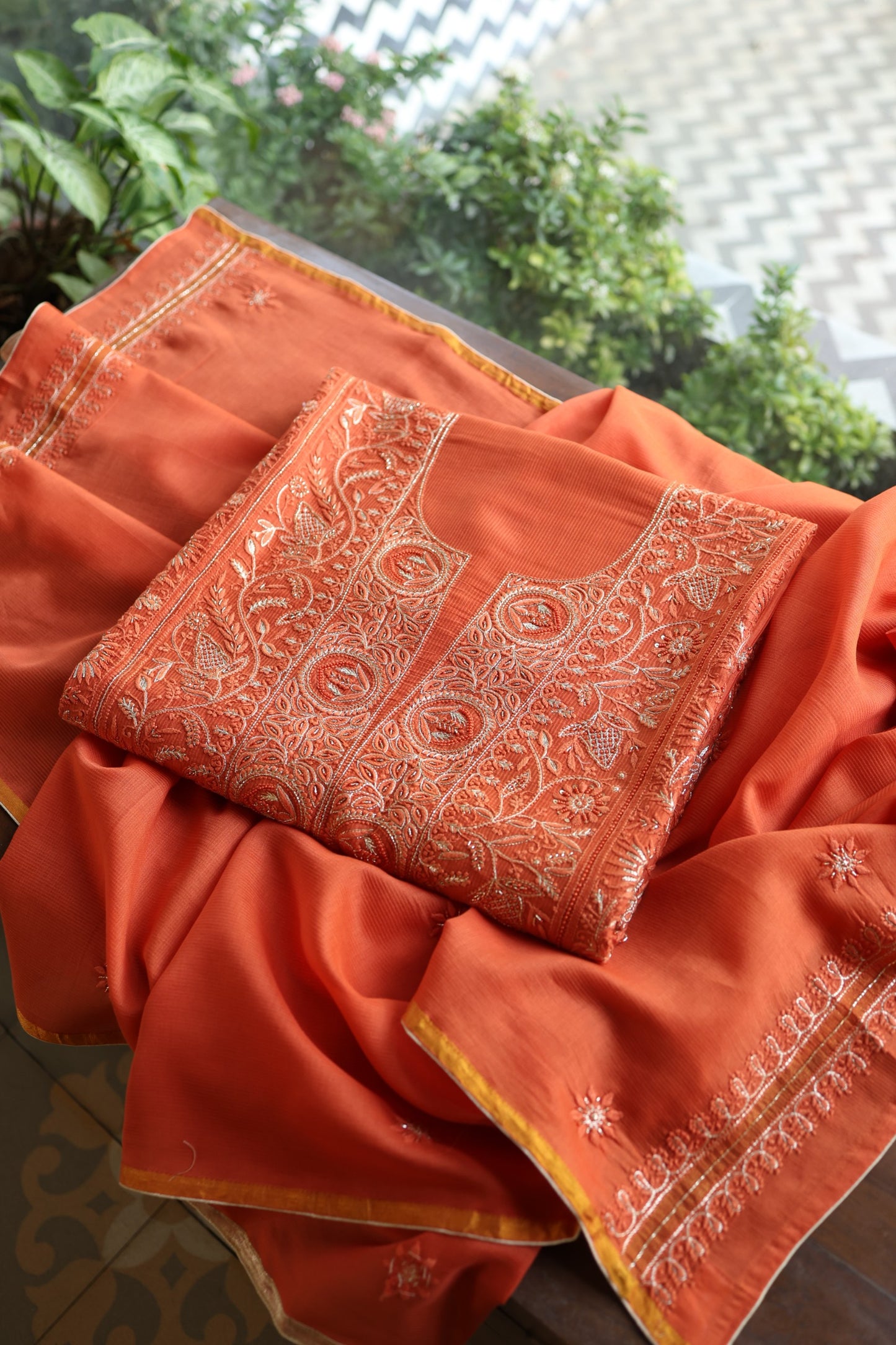 Orange Shade Rasm Maheshwari Highlights Fabrics