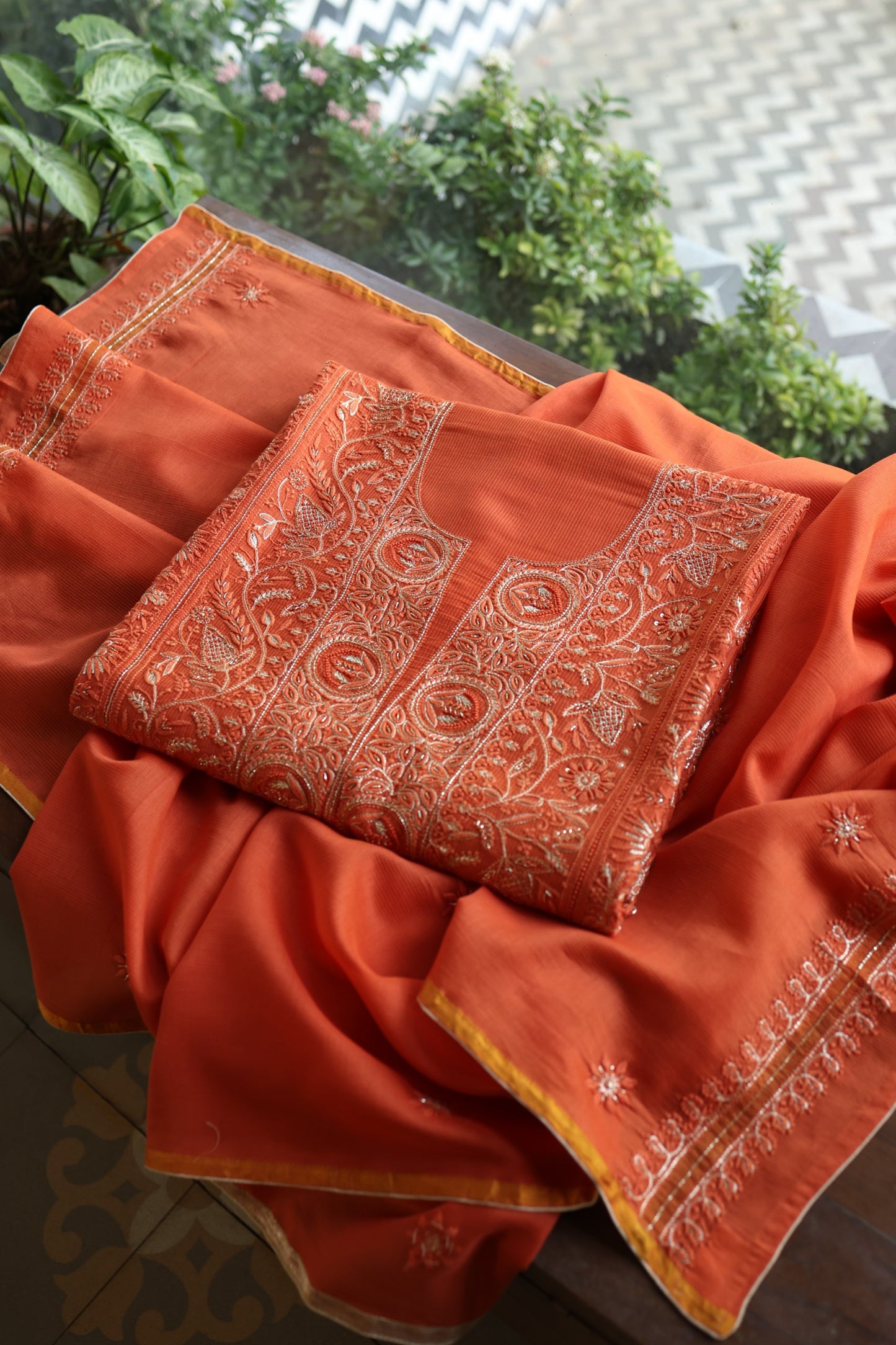 Orange Shade Rasm Maheshwari Highlights Fabrics