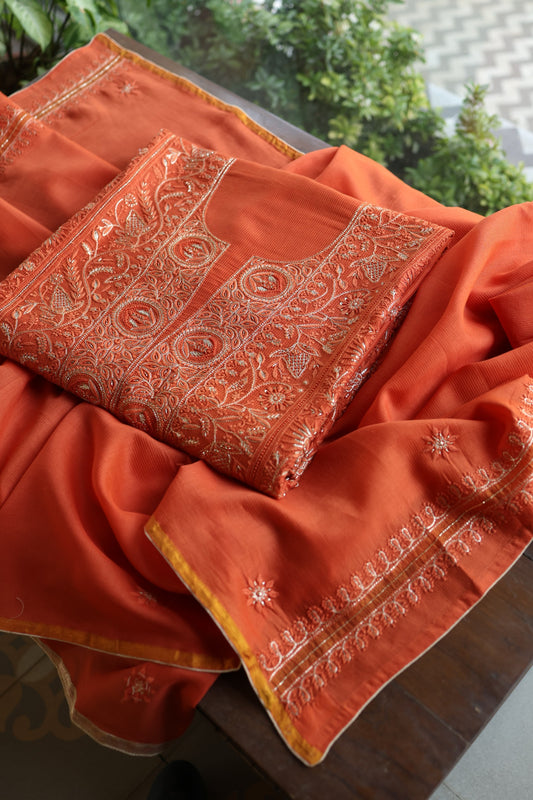 Orange Shade Rasm Maheshwari Highlights Fabrics