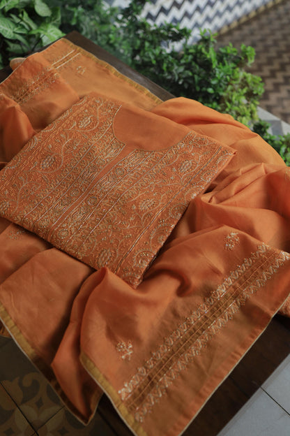 Orange Shade Rasm Maheshwari Highlights Fabric