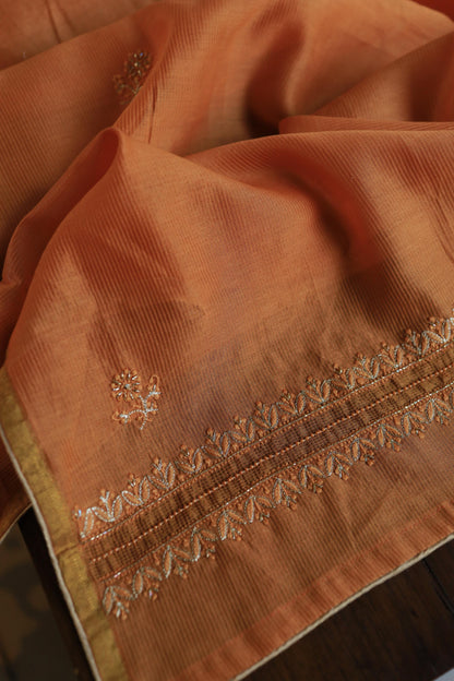 Orange Shade Rasm Maheshwari Highlights Fabric