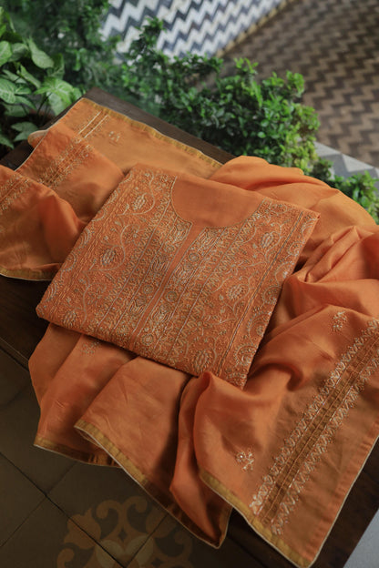 Orange Shade Rasm Maheshwari Highlights Fabric