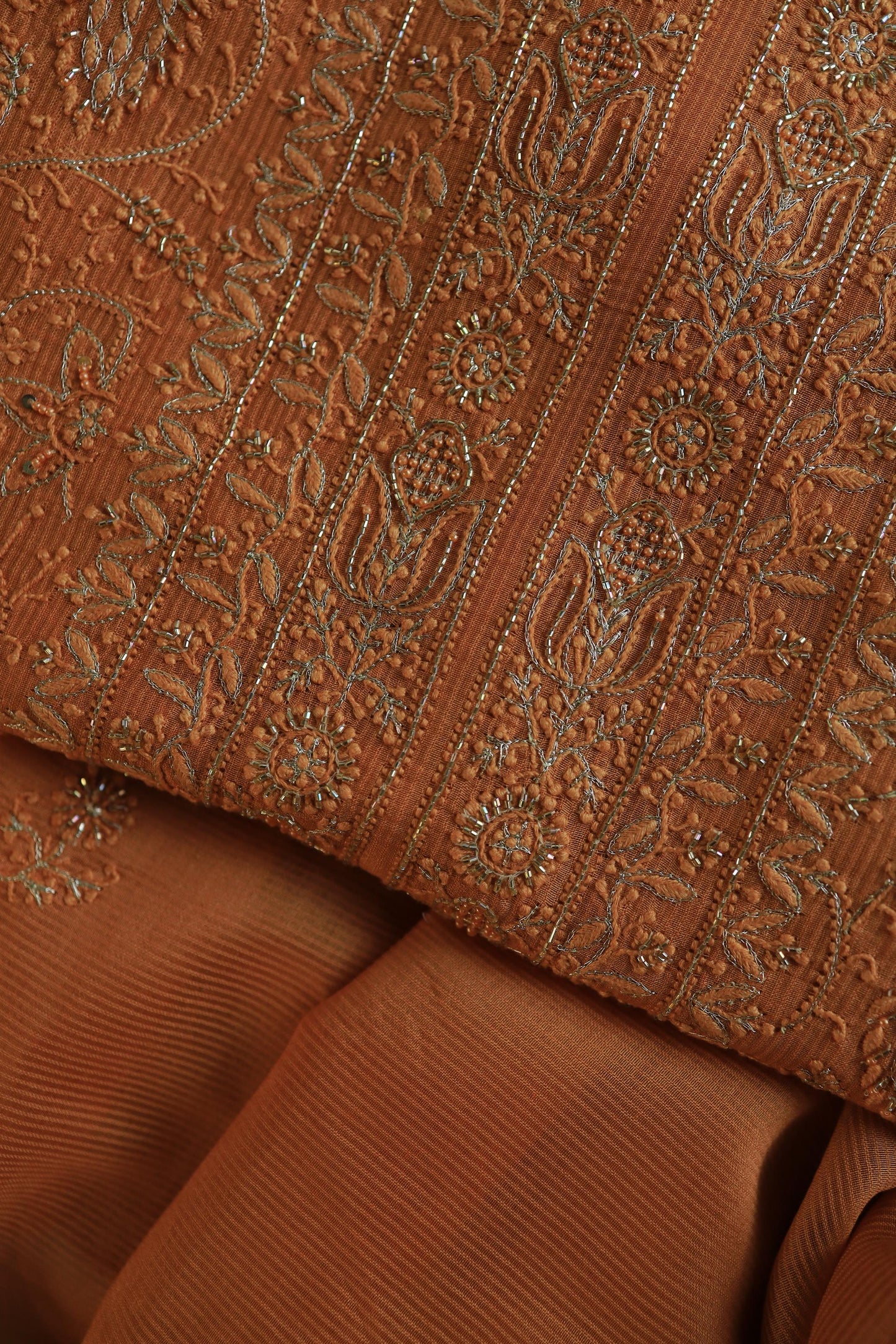 Orange Shade Rasm Maheshwari Highlights Fabric