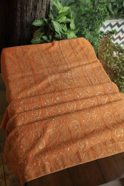 Orange Shade Rasm Maheshwari Highlights Fabric