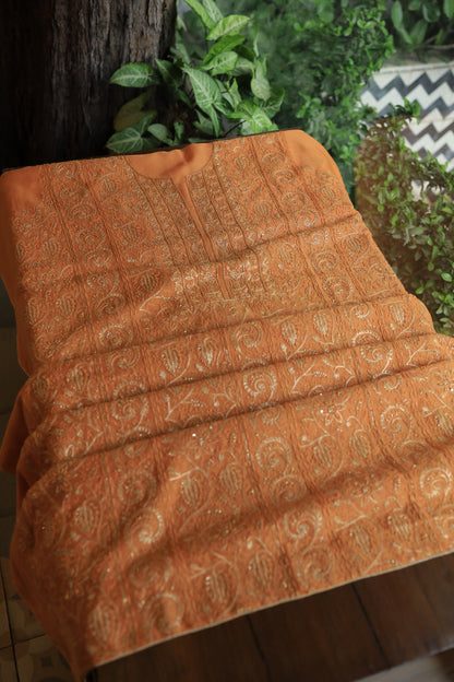 Orange Shade Rasm Maheshwari Highlights Fabric