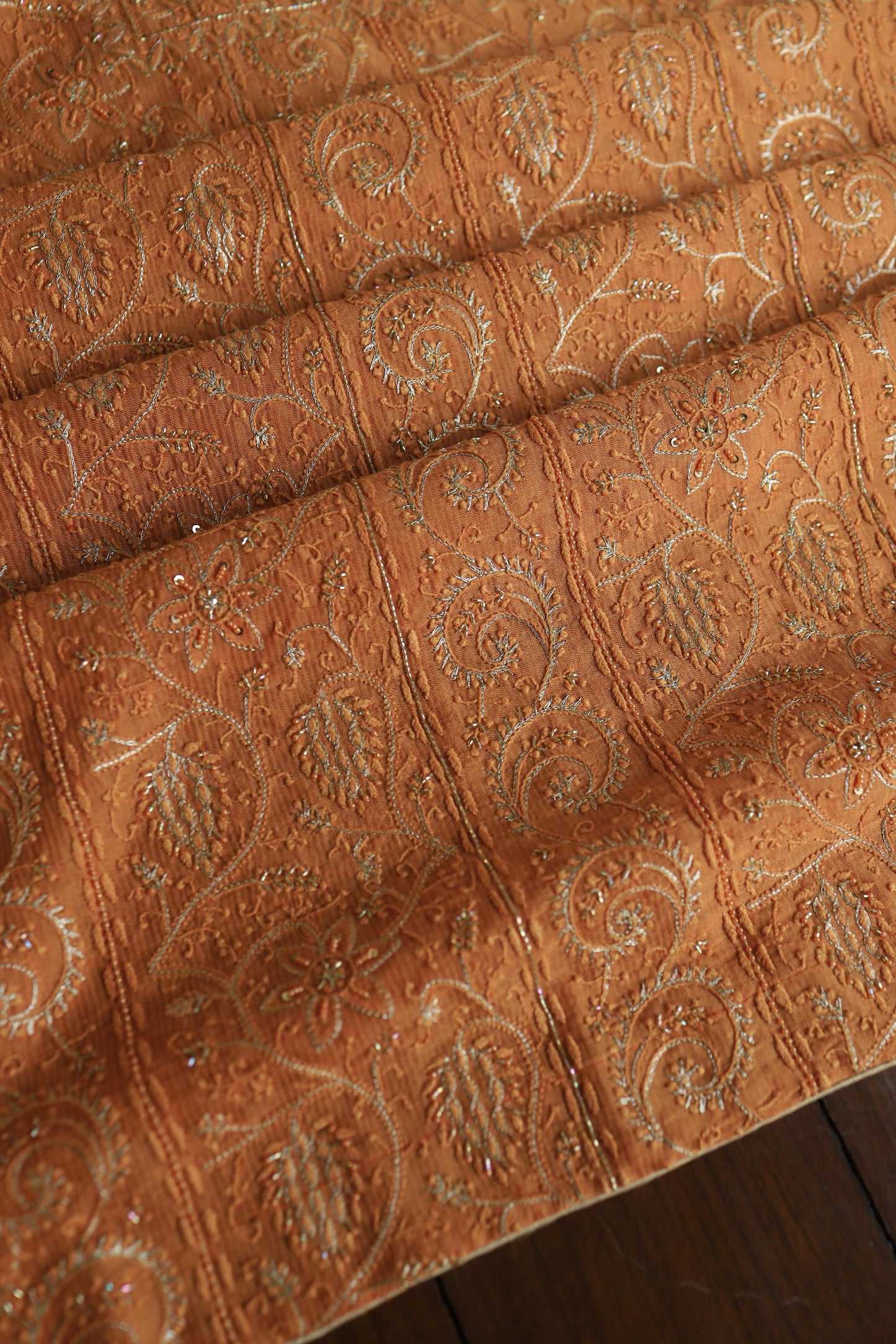 Orange Shade Rasm Maheshwari Highlights Fabric